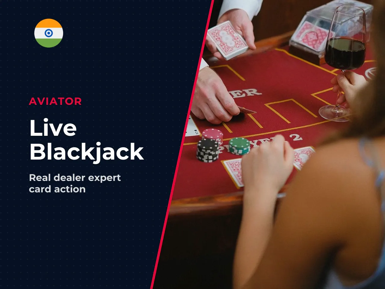 Live blackjack with a real dealer. Live blackjack features a real human dealer streamed in HD or 4K from a studio directly to your device. This format provides physical realism and eliminates RNG algo