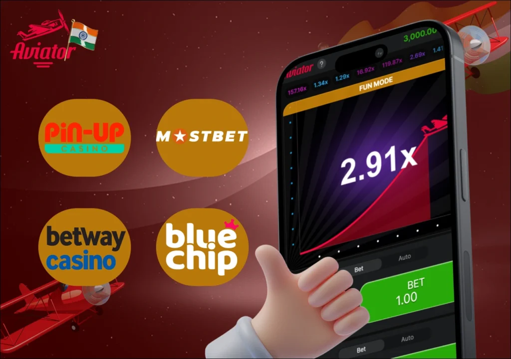 a list showcasing casinos with some of the most appealing bonus offerings for playing Aviator